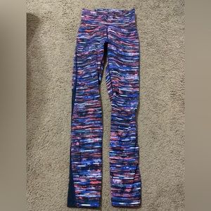 Lululemon Multicolored Patterned Leggings With Mesh Size 2